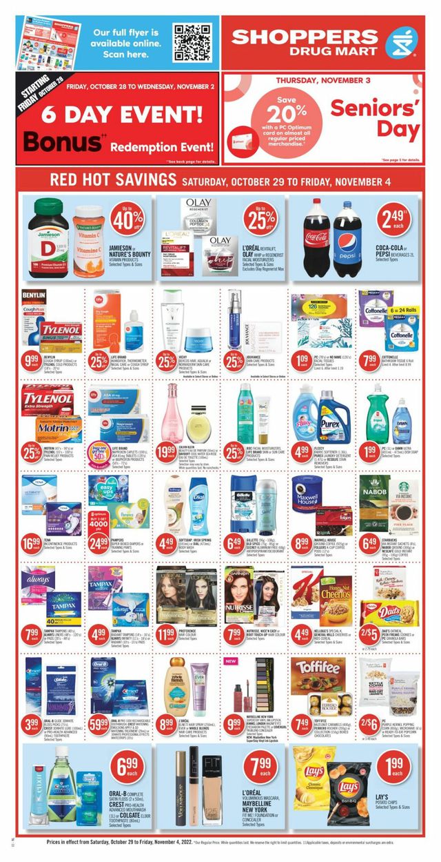 Shoppers Flyer from 10/29/2022