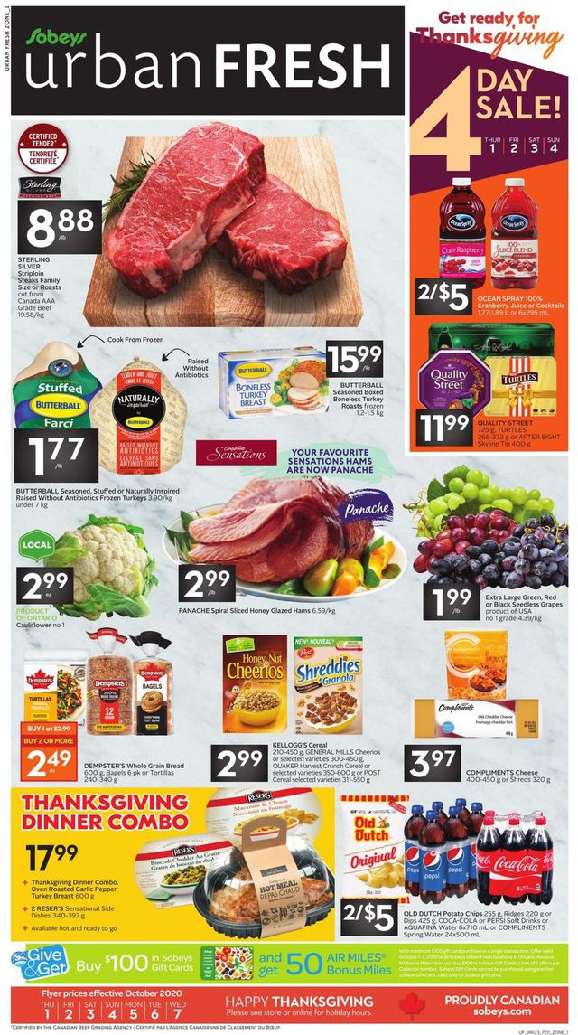 Sobeys Flyer from 10/01/2020