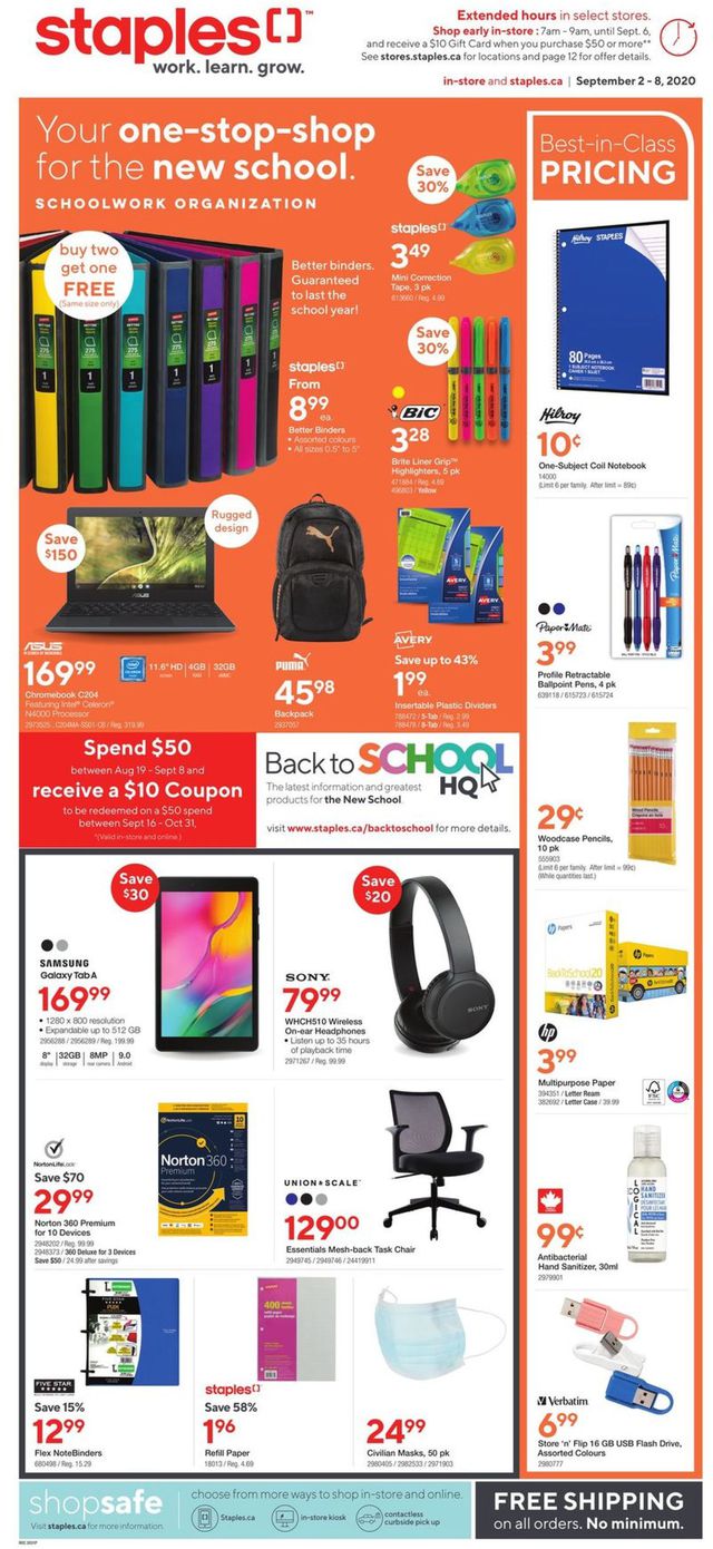 Staples Flyer from 09/02/2020