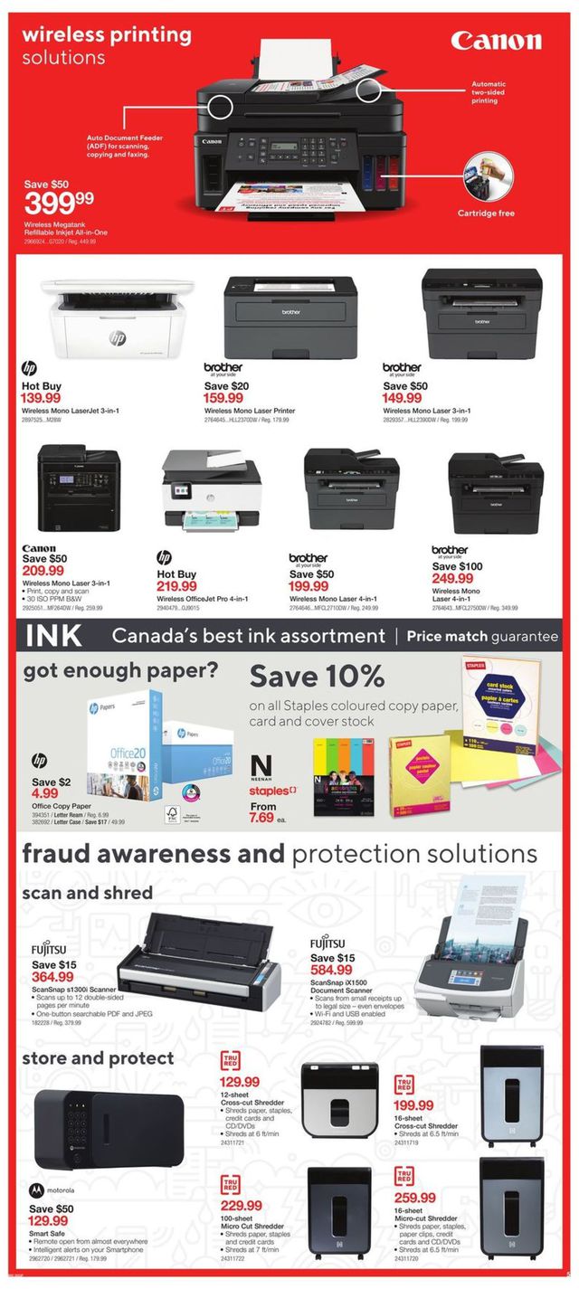 Staples Flyer from 09/16/2020