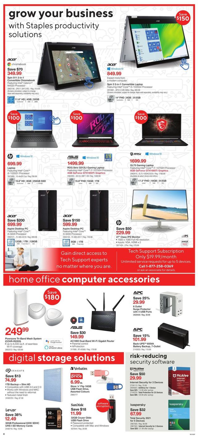 Staples Flyer from 09/30/2020