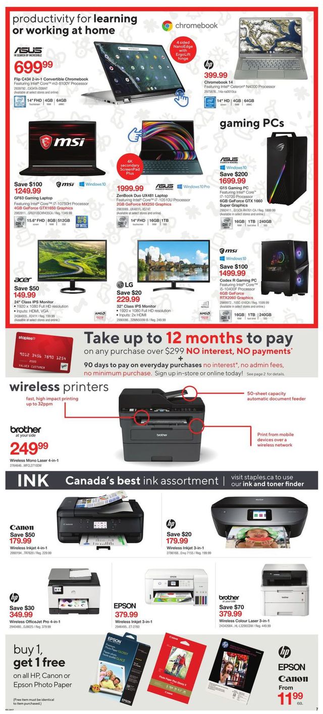 Staples Flyer from 11/11/2020