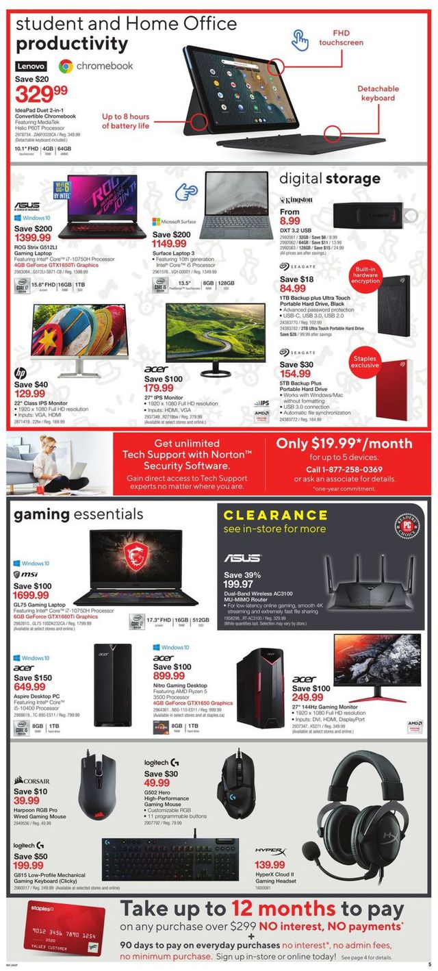 Staples Flyer from 11/18/2020