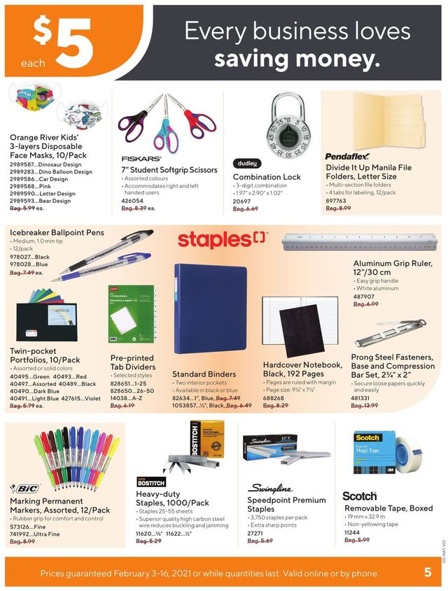 Staples Flyer from 02/03/2021