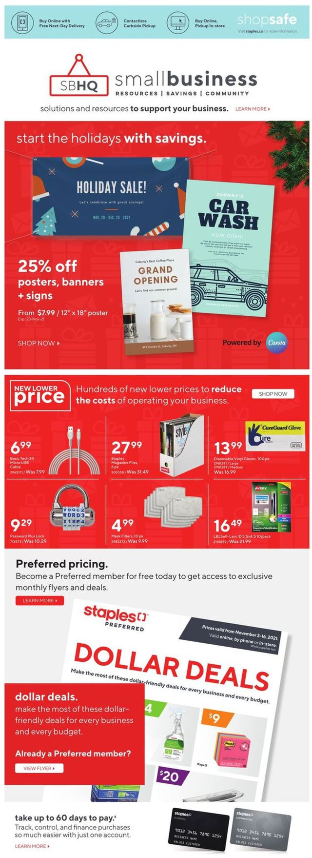 Staples Flyer from 11/10/2021