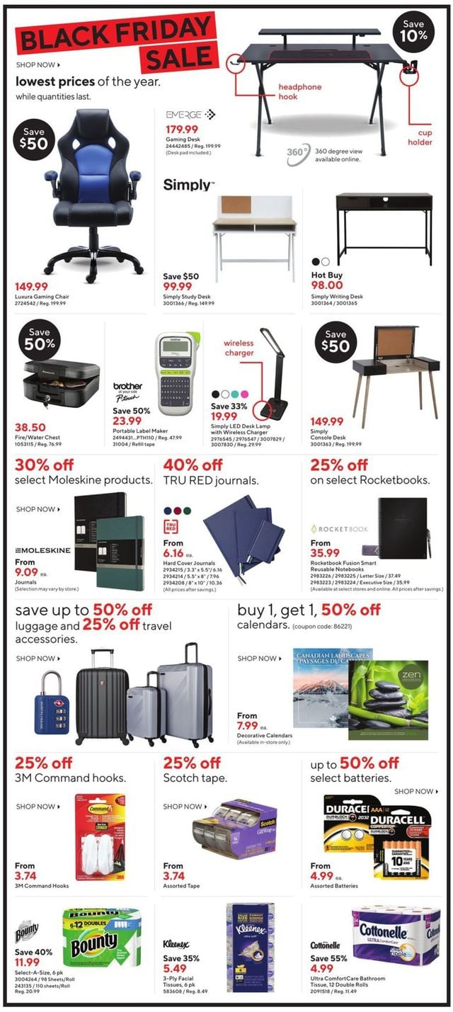 Staples Flyer from 11/25/2021