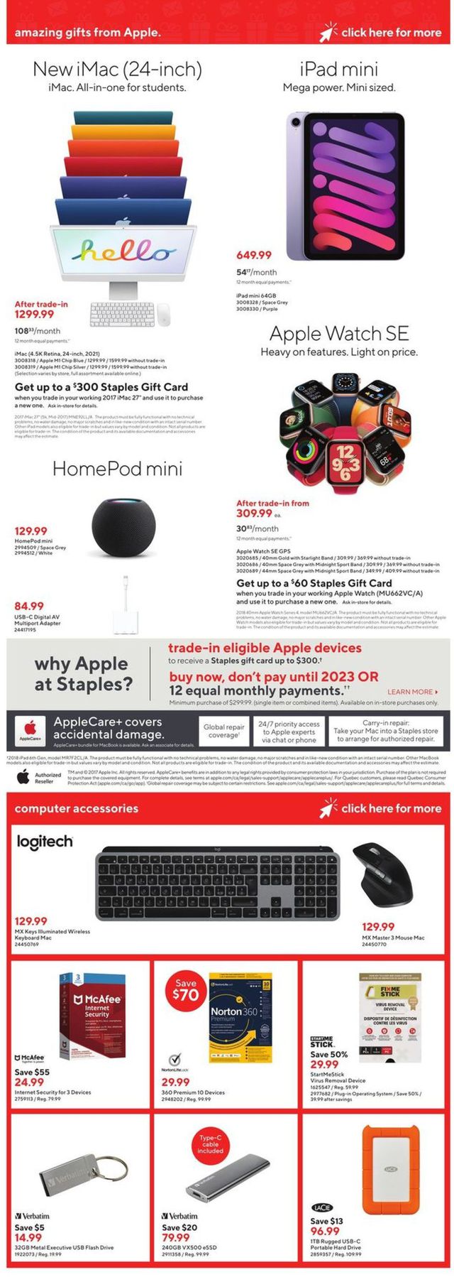 Staples Flyer from 12/01/2021