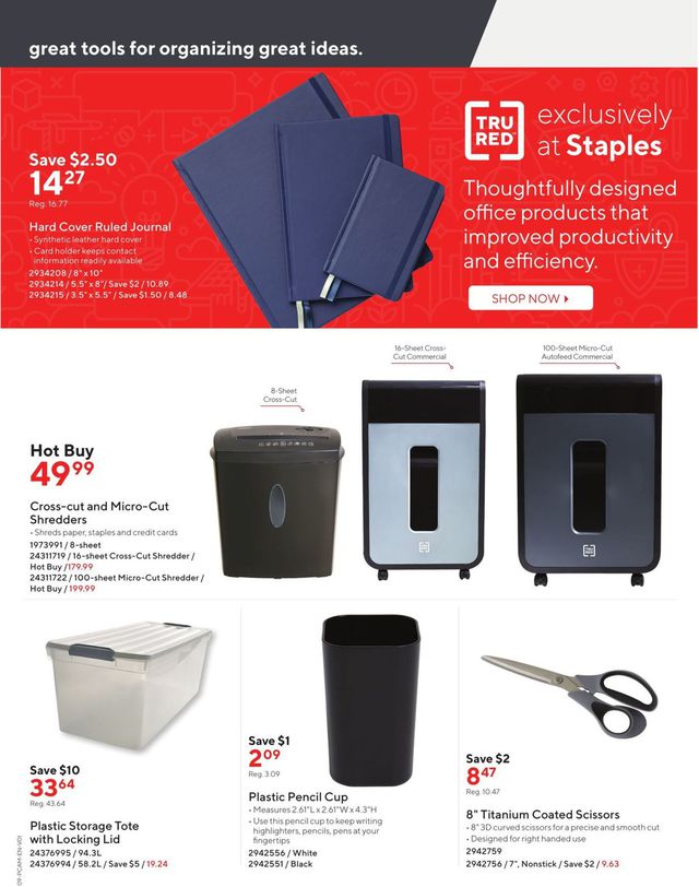 Staples Flyer from 12/08/2021