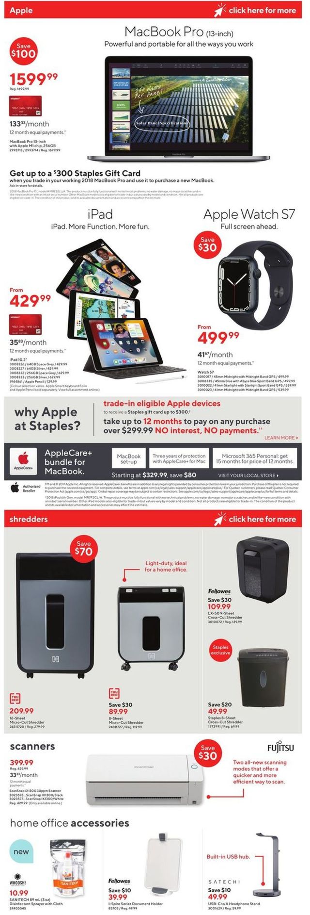 Staples Flyer from 03/30/2022