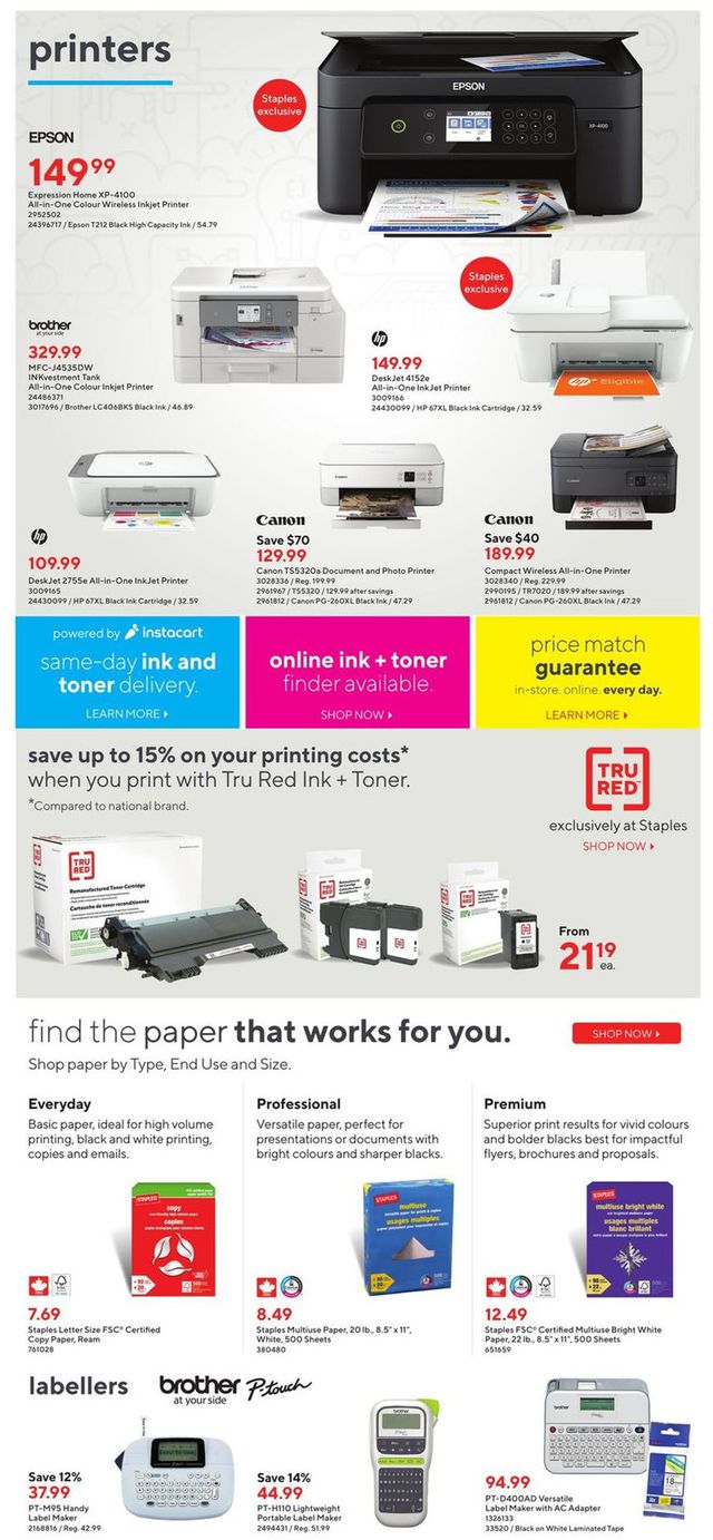Staples Flyer from 08/24/2022