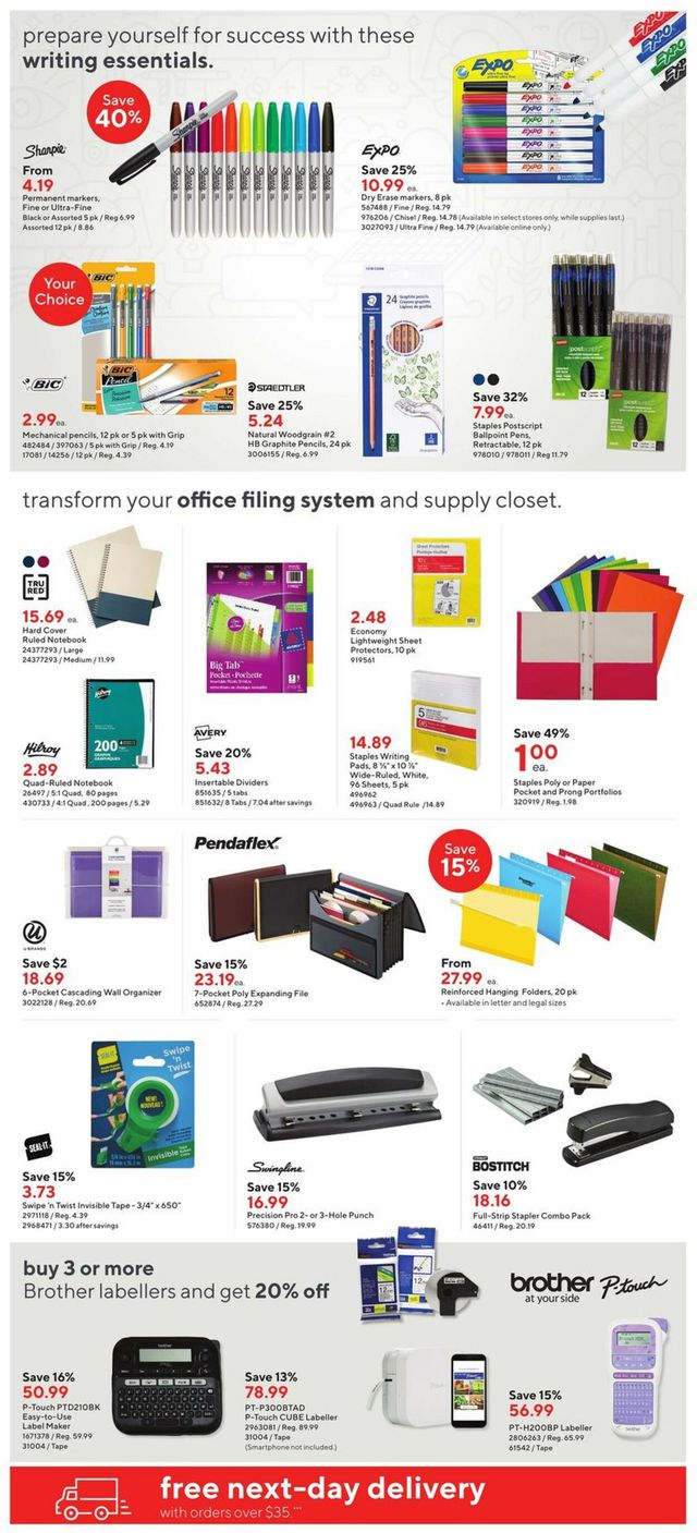 Staples Flyer from 08/31/2022