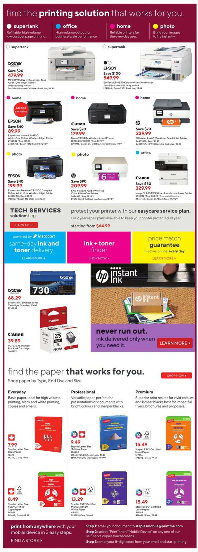 Staples Flyer from 10/26/2022