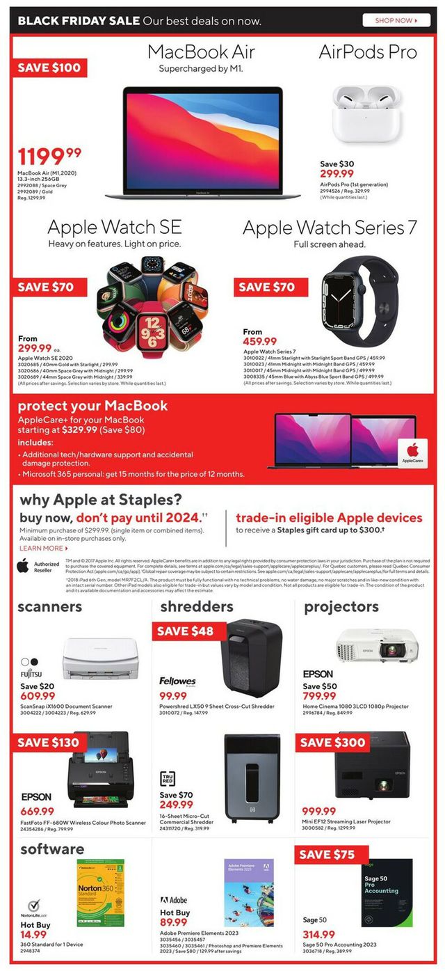 Staples Flyer from 11/25/2022