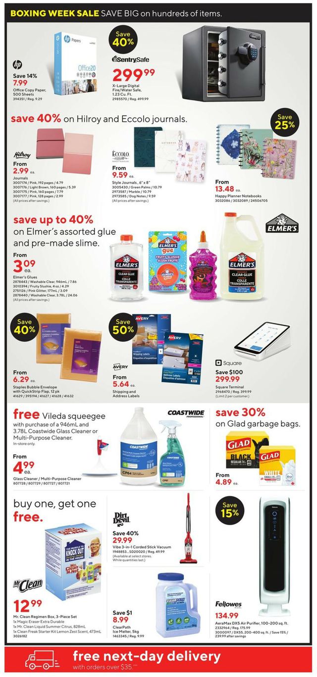 Staples Flyer from 12/25/2022
