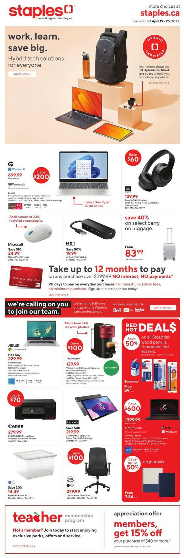 Staples Flyer from 04/19/2023