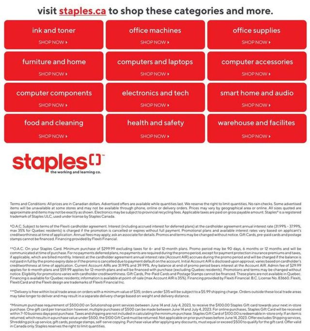 Staples Flyer from 06/21/2023