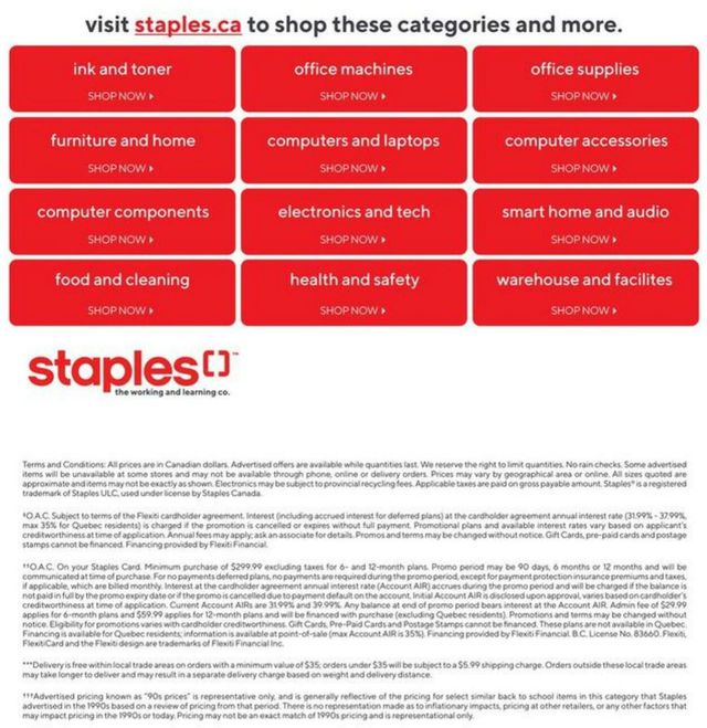 Staples Flyer from 07/12/2023