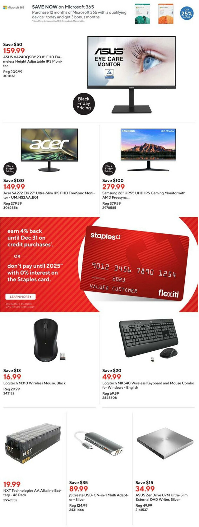 Staples Flyer from 11/15/2023