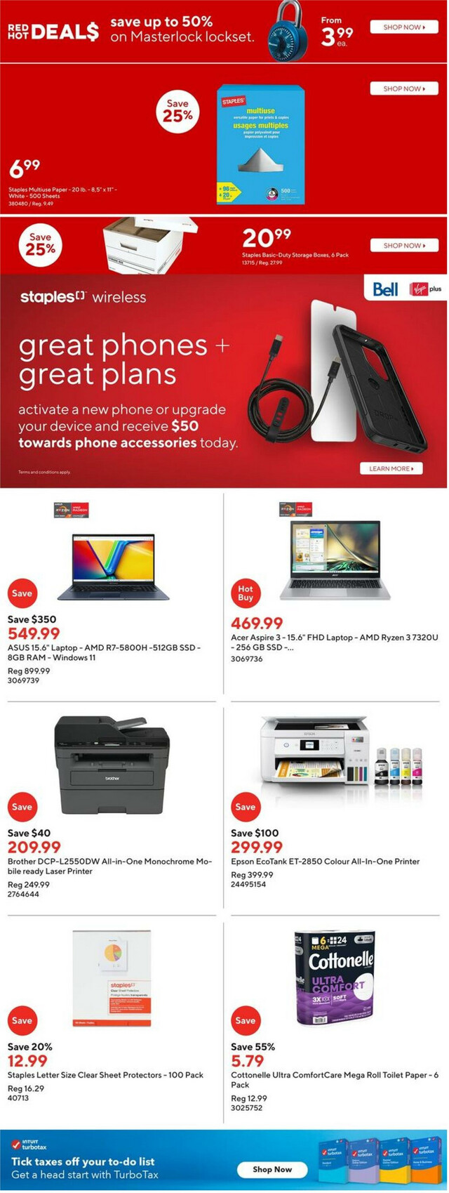 Staples Flyer from 01/17/2024