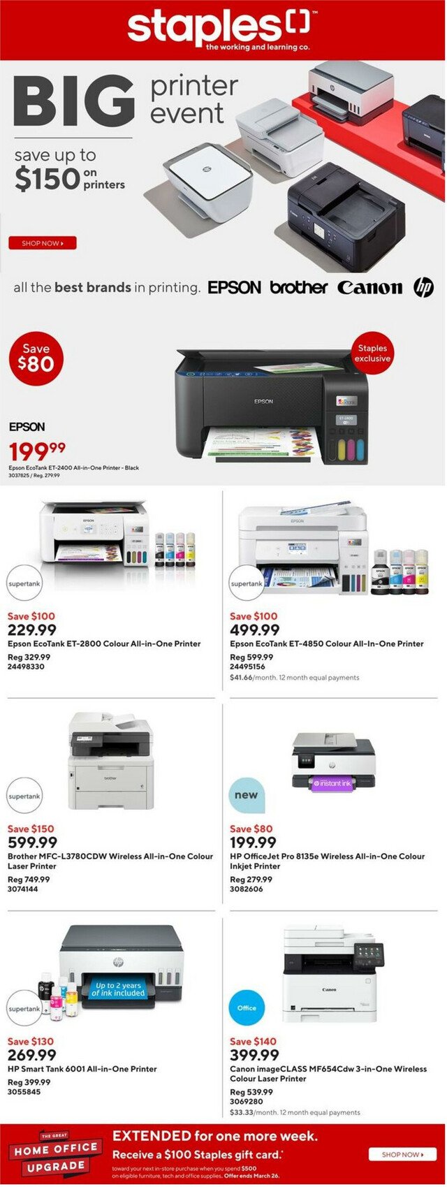 Staples Flyer from 03/20/2024