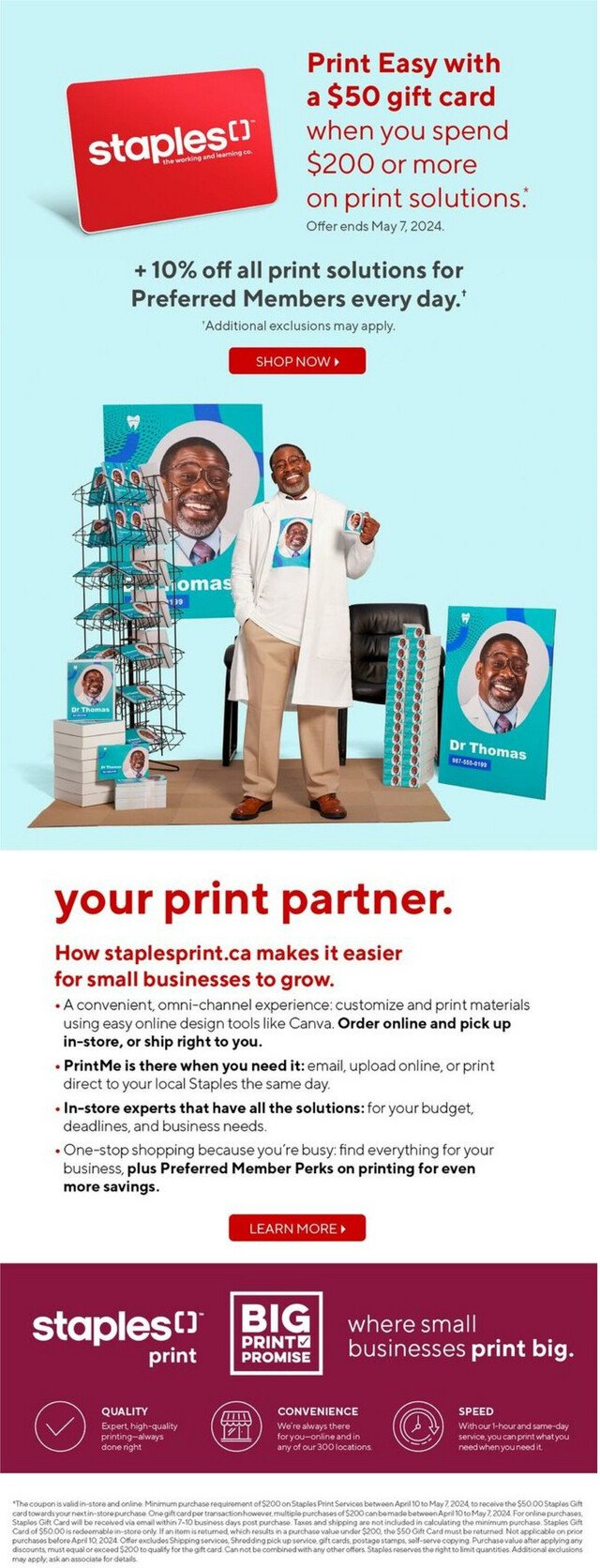 Staples Flyer from 04/10/2024