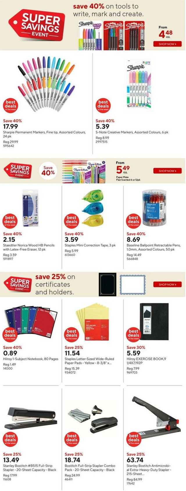 Staples Flyer from 04/24/2024