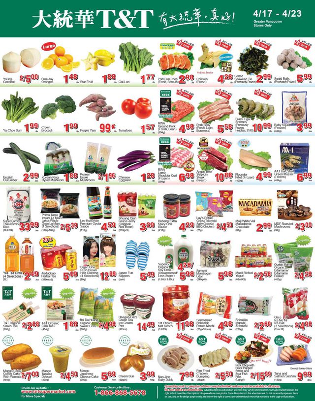 T&T Supermarket Flyer from 04/16/2020