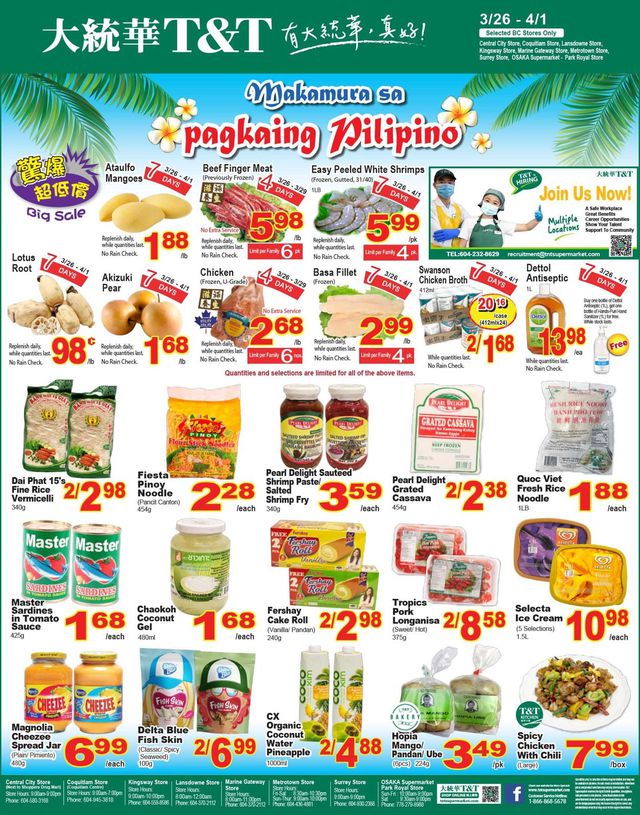 T&T Supermarket Flyer from 03/26/2021
