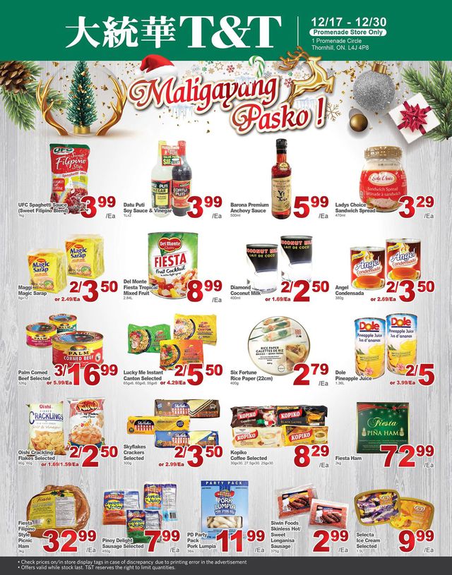 T&T Supermarket Flyer from 12/17/2021