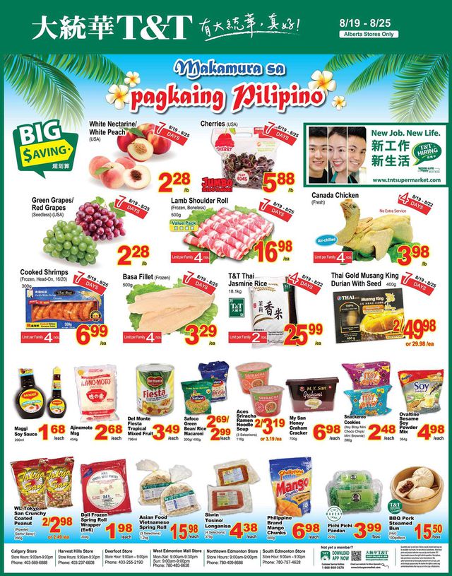 T&T Supermarket Flyer from 08/19/2022