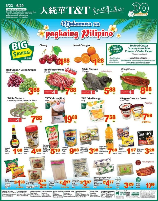 T&T Supermarket Flyer from 06/23/2023