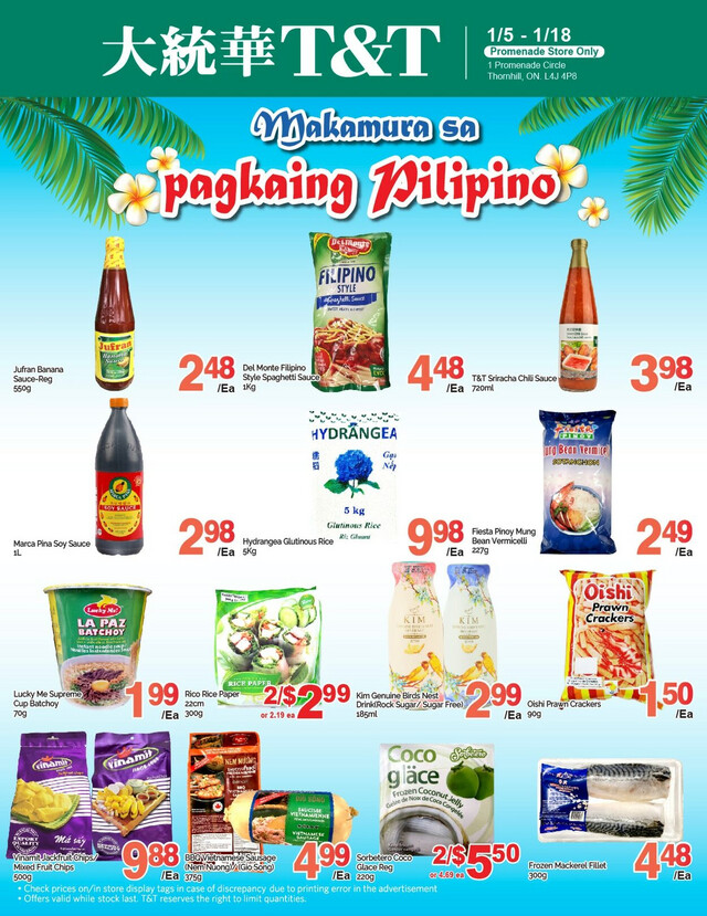 T&T Supermarket Flyer from 01/05/2024