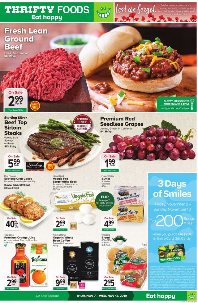 Thrifty Foods Flyer from 11/07/2019
