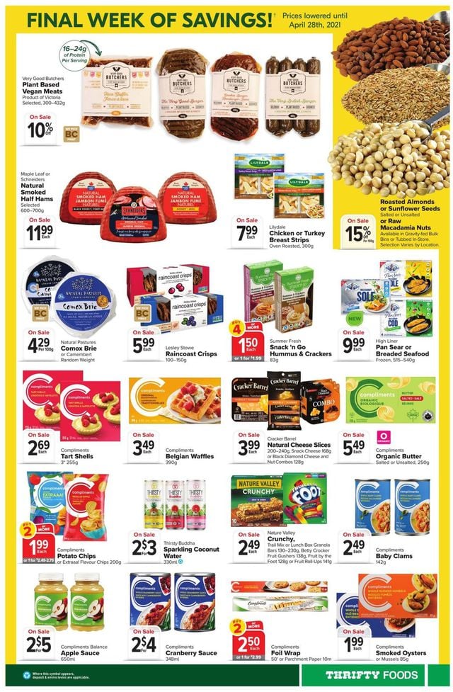 Thrifty Foods Flyer from 04/22/2021