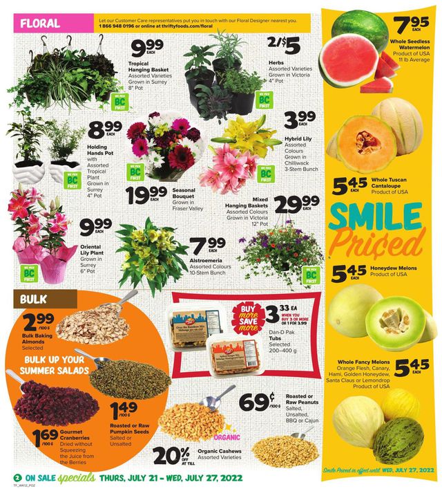 Thrifty Foods Flyer from 07/21/2022