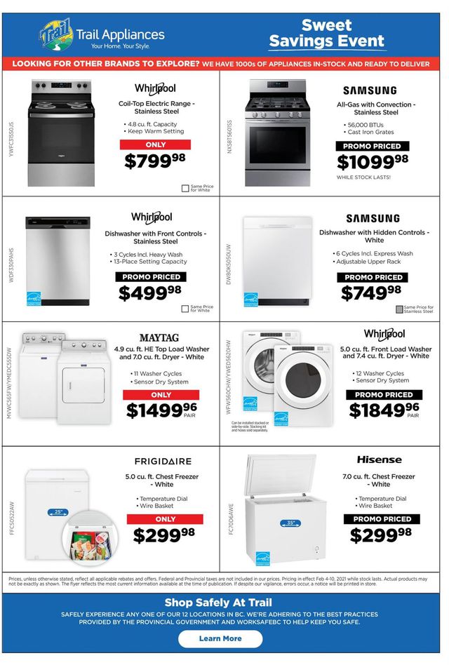 Trail Appliances Flyer from 02/04/2021