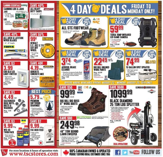 TSC Stores Flyer from 08/23/2019