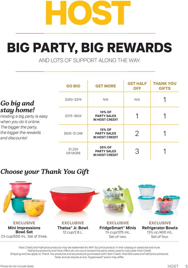 Tupperware Flyer from 03/21/2022