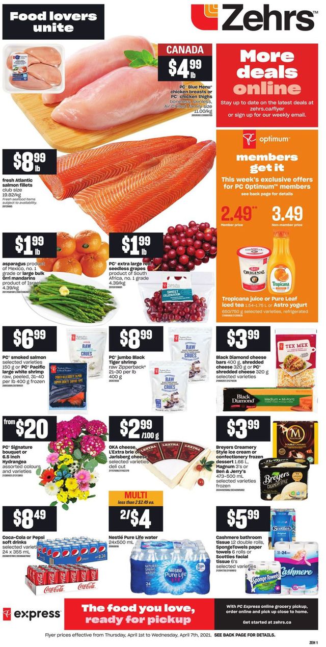 Zehrs Flyer from 04/01/2021