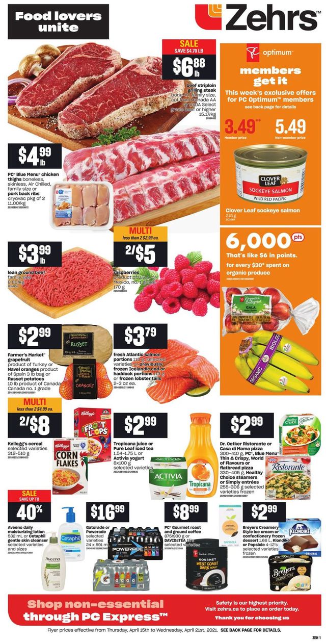 Zehrs Flyer from 04/15/2021
