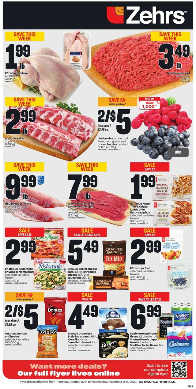 Zehrs Flyer from 10/27/2022