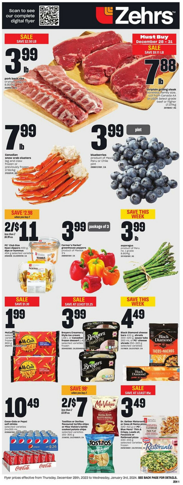 Zehrs Flyer from 12/28/2023