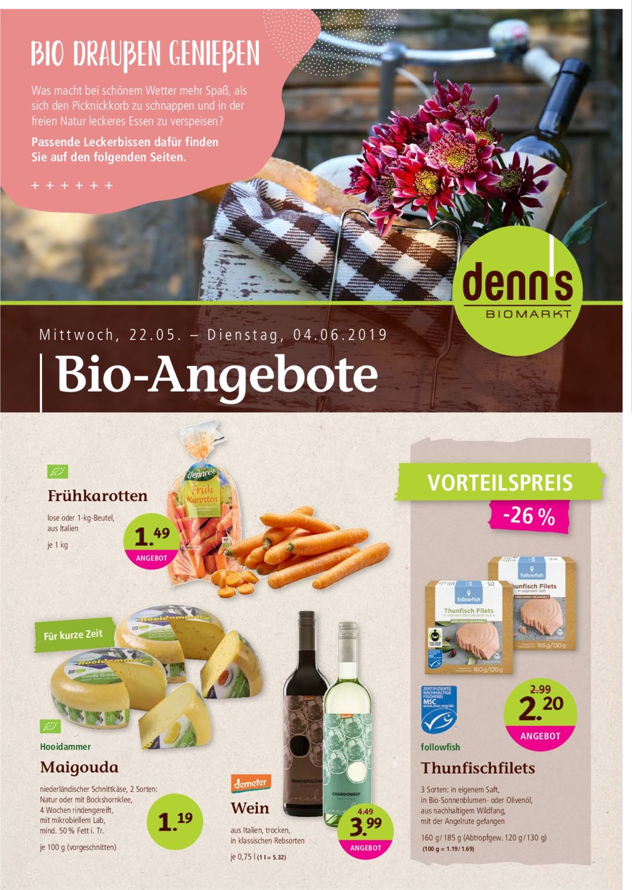Denn's Biomarkt Prospekt ab 22.05.2019