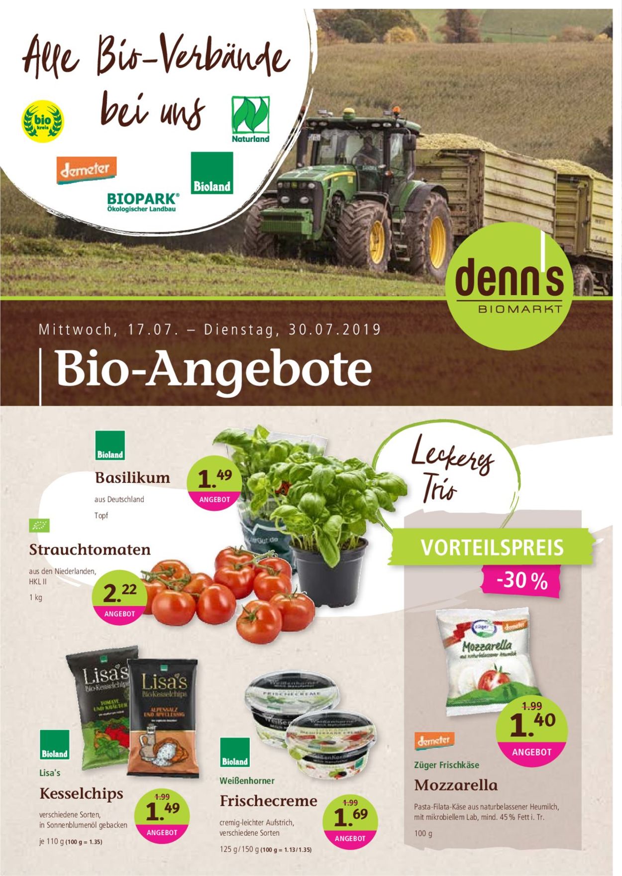 Denn's Biomarkt Prospekt ab 17.07.2019