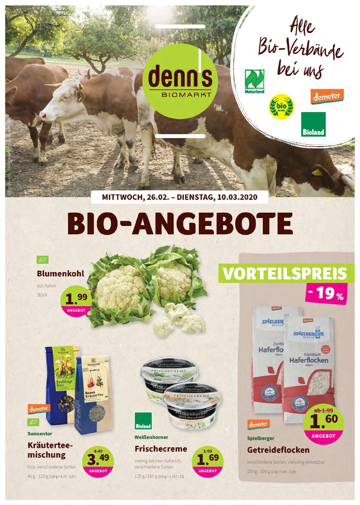 Denn's Biomarkt Prospekt ab 26.02.2020