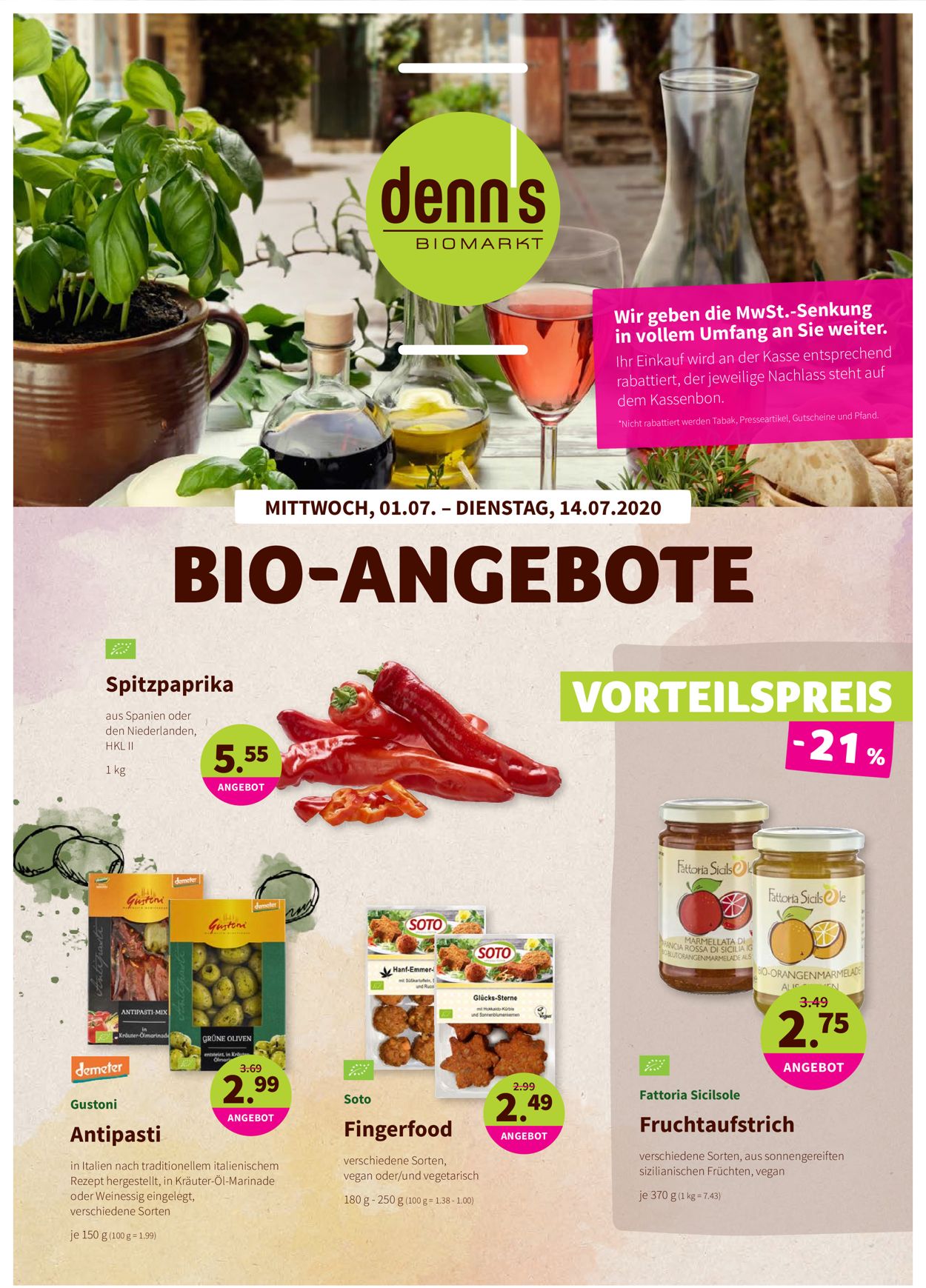 Denn's Biomarkt Prospekt ab 01.07.2020
