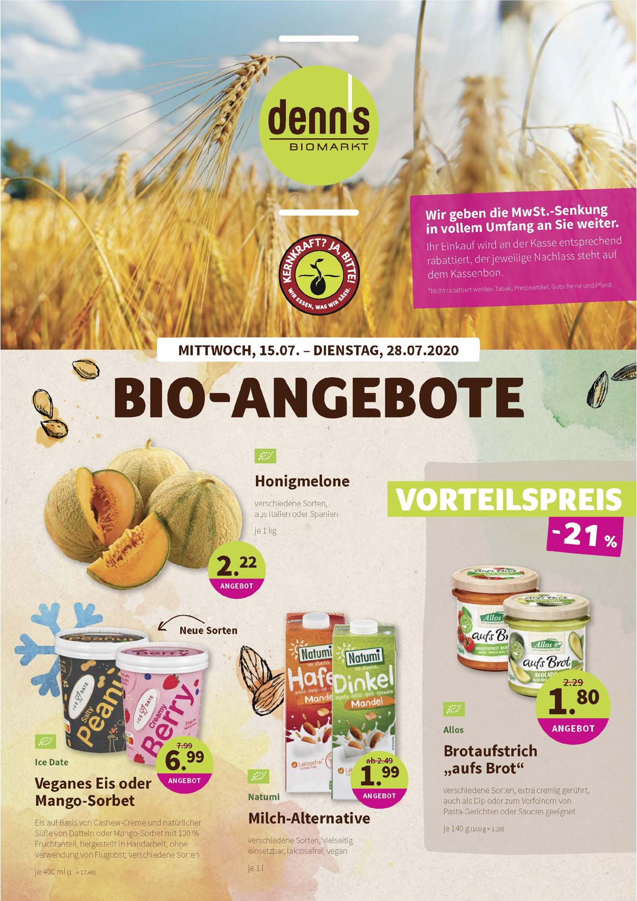 Denn's Biomarkt Prospekt ab 15.07.2020