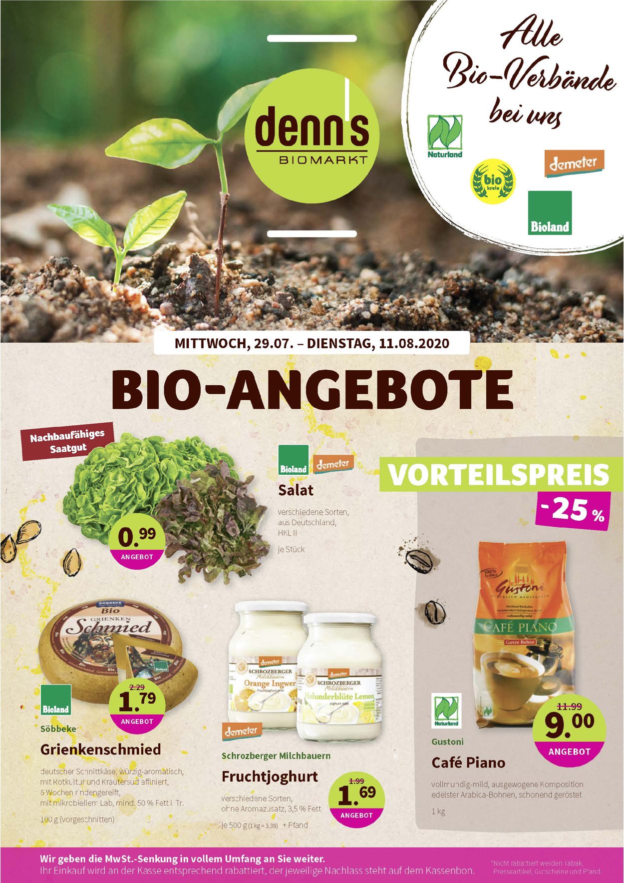 Denn's Biomarkt Prospekt ab 29.07.2020