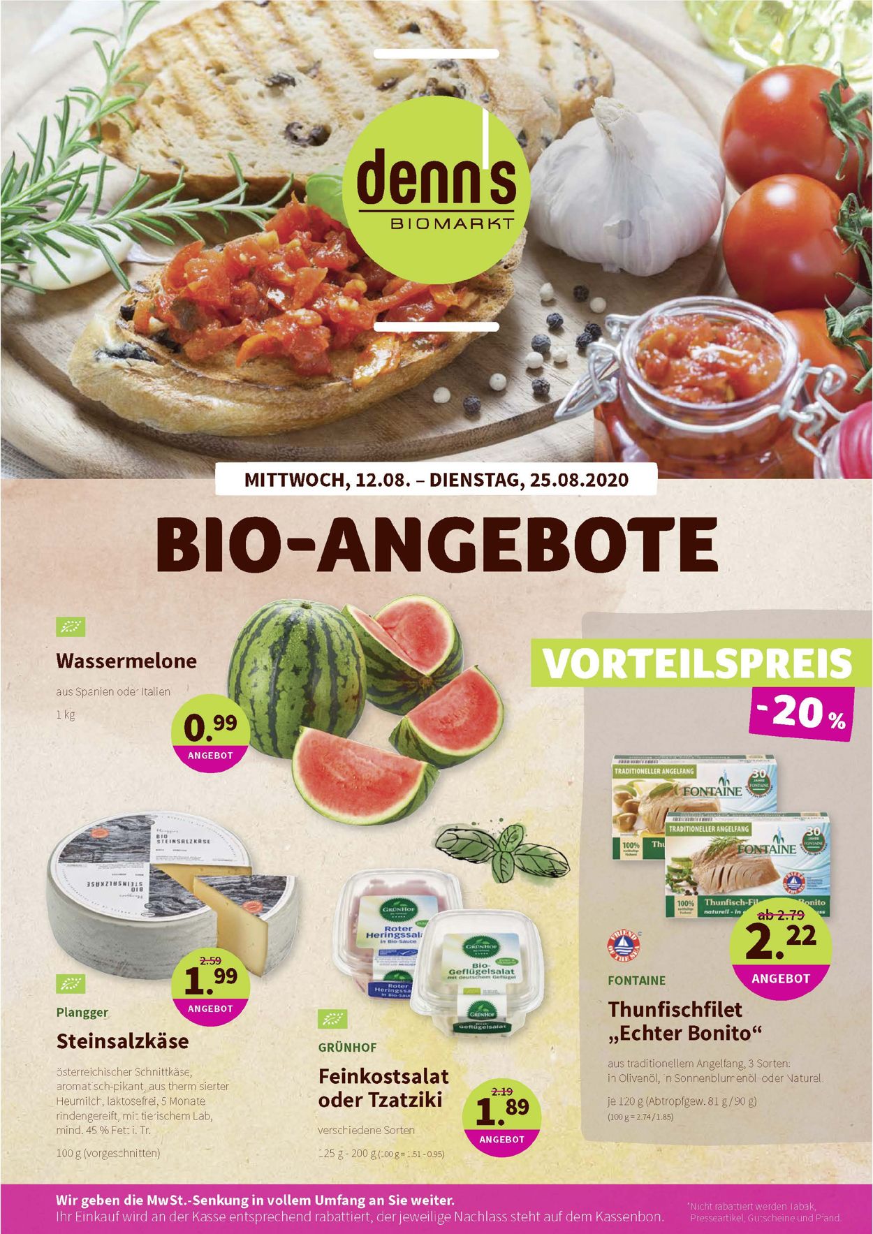 Denn's Biomarkt Prospekt ab 12.08.2020