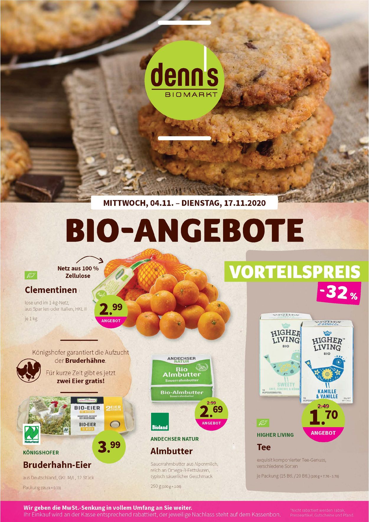 Denn's Biomarkt Prospekt ab 04.11.2020